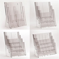 A4 FLERRUMS BROCHUREHOLDER TIL BORD/VÆG